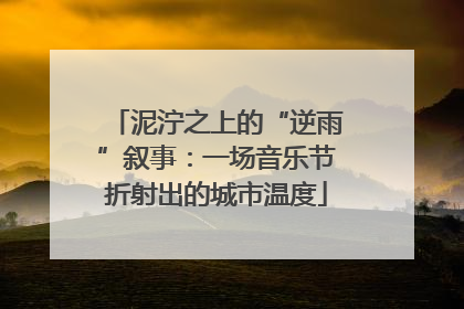 泥泞之上的“逆雨”叙事：一场音乐节折射出的城市温度