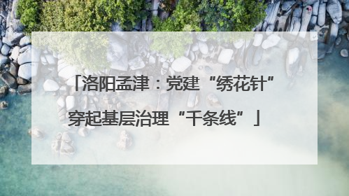 洛阳孟津：党建“绣花针”穿起基层治理“千条线”