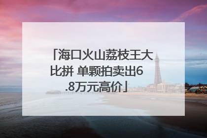 海口火山荔枝王大比拼 单颗拍卖出6.8万元高价