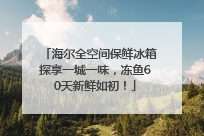 海尔全空间保鲜冰箱探享一城一味，冻鱼60天新鲜如初！