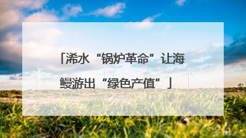 浠水“锅炉革命”让海鳗游出“绿色产值”