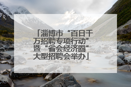 淄博市“百日千万招聘专项行动”暨“省会经济圈”大型招聘会举办