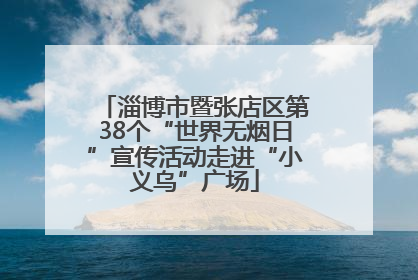 淄博市暨张店区第38个“世界无烟日”宣传活动走进“小义乌”广场
