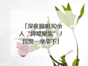 深夜昆明30余人“异常聚集”！民警一举拿下