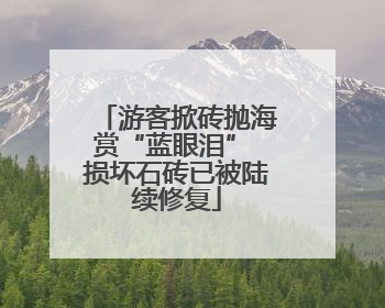 游客掀砖抛海赏“蓝眼泪” 损坏石砖已被陆续修复