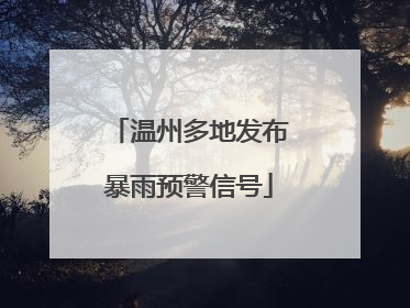 温州多地发布暴雨预警信号