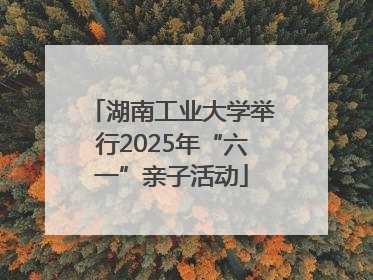 湖南工业大学举行2025年“六一”亲子活动