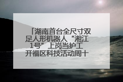 湖南首台全尺寸双足人形机器人“湘江1号”上岗当护工 开福区科技活动周十大科创项目签约