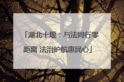 湖北十堰：与法同行零距离 法治护航惠民心