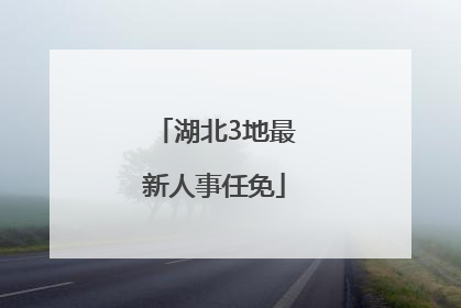 湖北3地最新人事任免