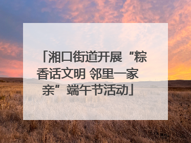 湘口街道开展“粽香话文明 邻里一家亲”端午节活动
