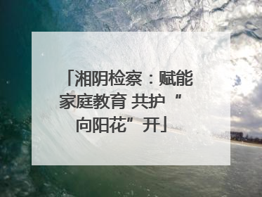 湘阴检察：赋能家庭教育 共护“向阳花”开