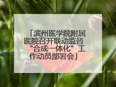 滨州医学院附属医院召开联动监督“合成一体化”工作动员部署会