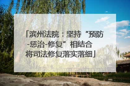 滨州法院：坚持“预防-惩治-修复”相结合 将司法修复落实落细
