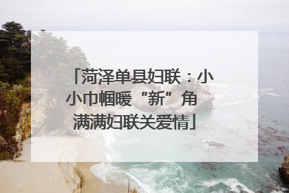 菏泽单县妇联：小小巾帼暖“新”角 满满妇联关爱情