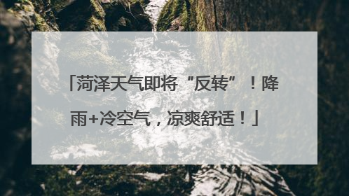 菏泽天气即将“反转”！降雨+冷空气，凉爽舒适！