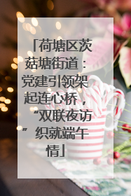 荷塘区茨菇塘街道：党建引领架起连心桥，“双联夜访”织就端午情