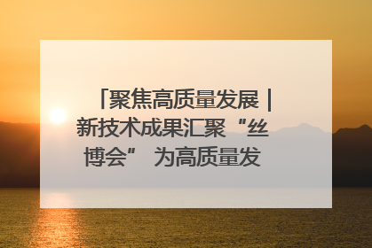 聚焦高质量发展｜新技术成果汇聚“丝博会” 为高质量发展注入新动能