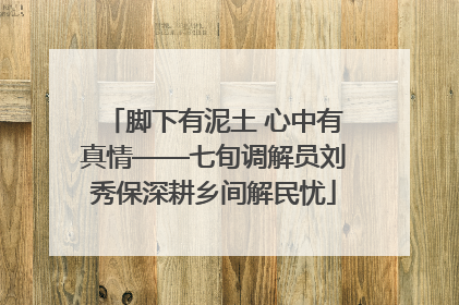 脚下有泥土 心中有真情——七旬调解员刘秀保深耕乡间解民忧