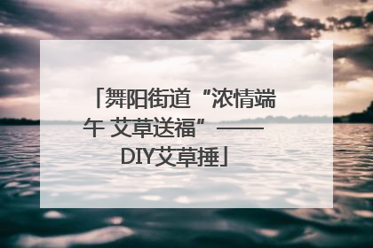 舞阳街道“浓情端午 艾草送福”——DIY艾草捶
