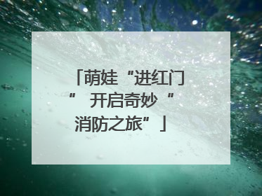 萌娃“进红门” 开启奇妙“消防之旅”