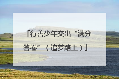 行善少年交出“满分答卷”（追梦路上）