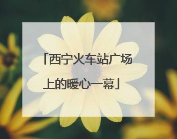 西宁火车站广场上的暖心一幕