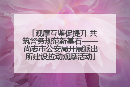 观摩互鉴促提升 共筑警务规范新基石——尚志市公安局开展派出所建设拉动观摩活动