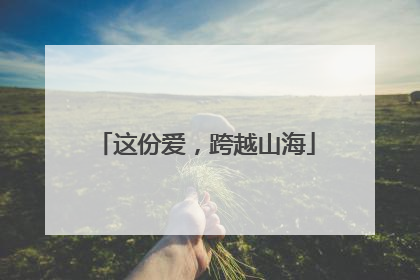 这份爱，跨越山海