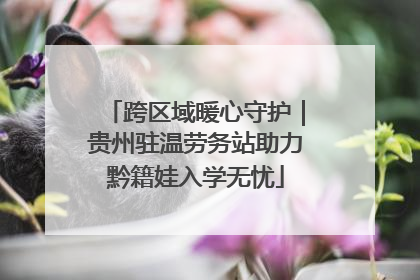 跨区域暖心守护｜贵州驻温劳务站助力黔籍娃入学无忧