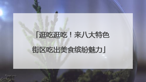 逛吃逛吃！来八大特色街区吃出美食缤纷魅力