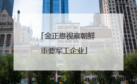 金正恩视察朝鲜重要军工企业