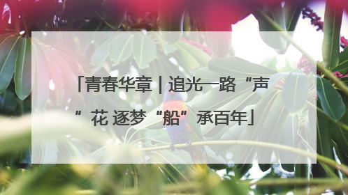 青春华章｜追光一路“声”花 逐梦“船”承百年