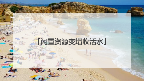 闲置资源变增收活水
