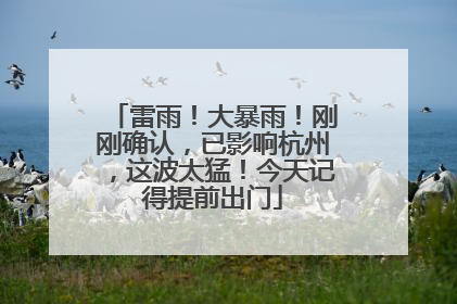 雷雨！大暴雨！刚刚确认，已影响杭州，这波太猛！今天记得提前出门