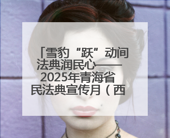 雪豹“跃”动间 法典润民心——2025年青海省民法典宣传月（西宁地区）主场活动见闻