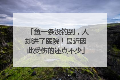 鱼一条没钓到，人却进了医院！最近因此受伤的还真不少