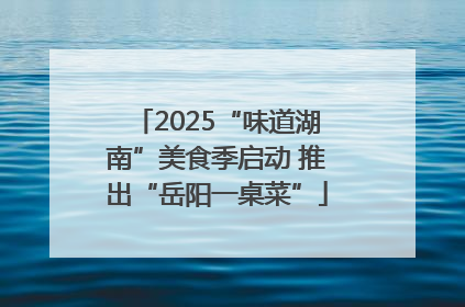 2025“味道湖南”美食季启动 推出“岳阳一桌菜”