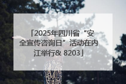 2025年四川省“安全宣传咨询日”活动在内江举行& 8203