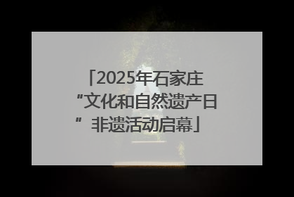 2025年石家庄“文化和自然遗产日”非遗活动启幕
