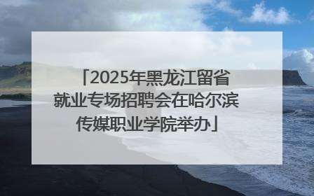 2025年黑龙江留省就业专场招聘会在哈尔滨传媒职业学院举办