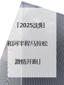 2025沈阳和河半程马拉松激情开跑